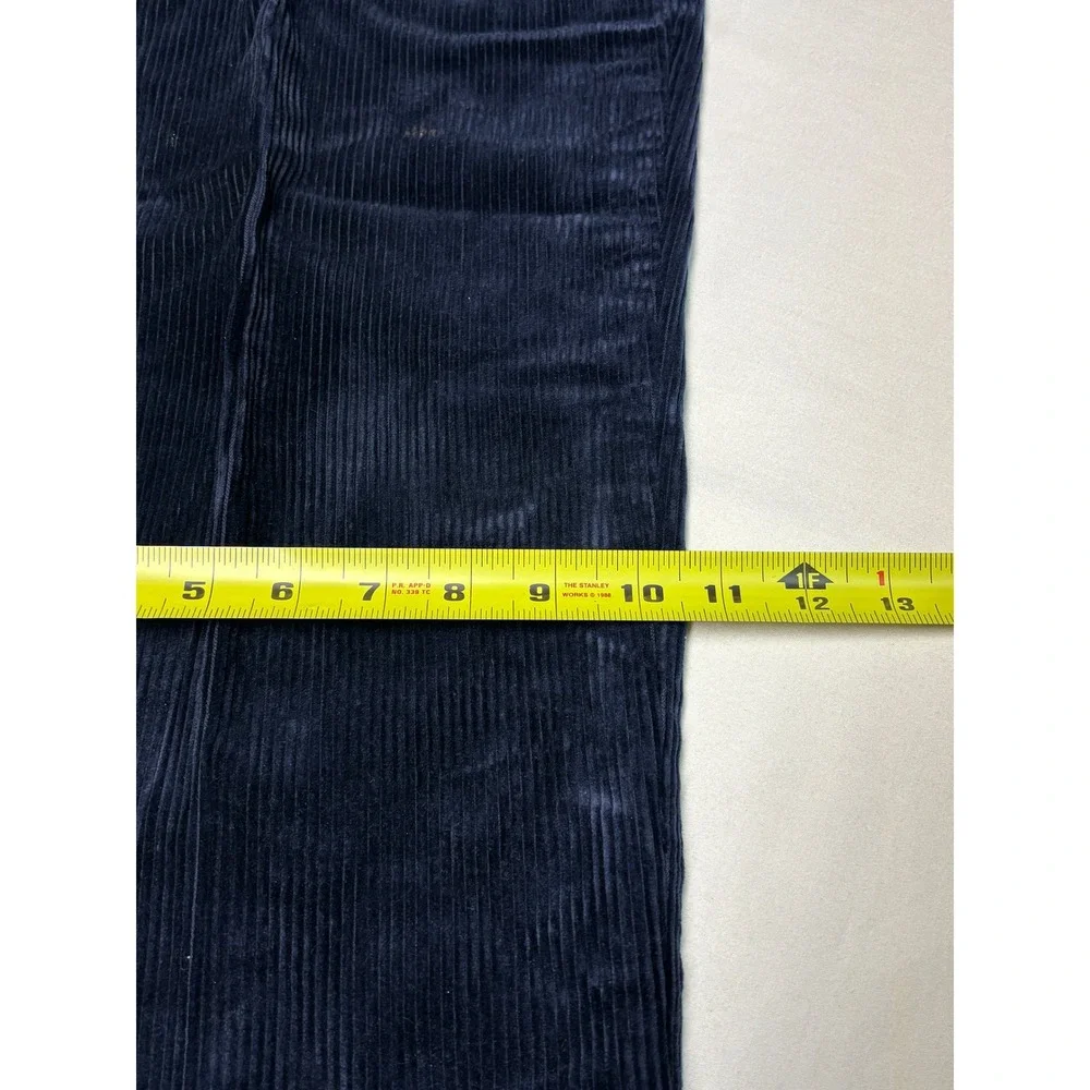 Polo Ralph Lauren Andrew Pant Navy Blue Corduroy Pleated Trousers Mens 36/32